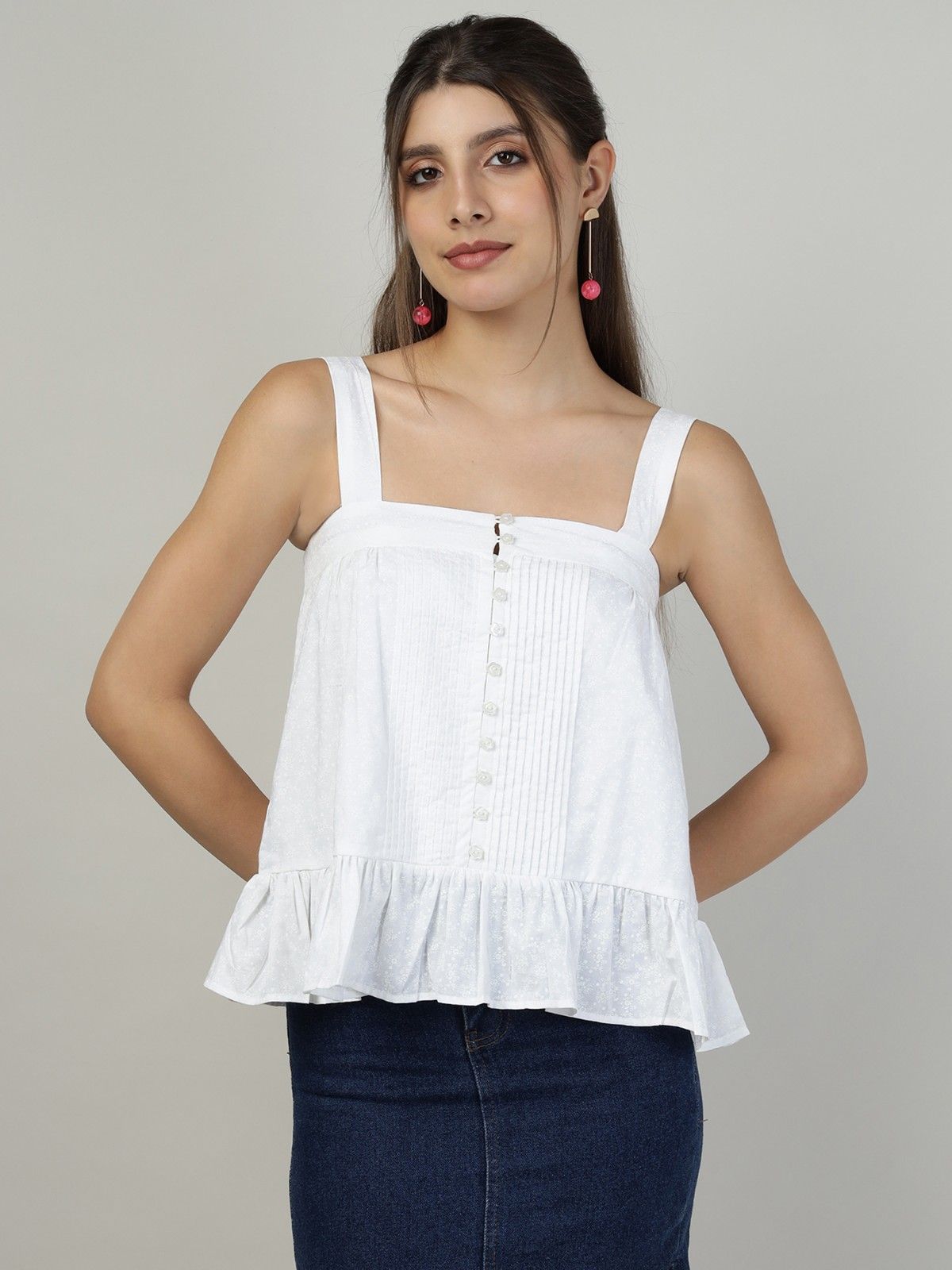White Meadow Camisole Top